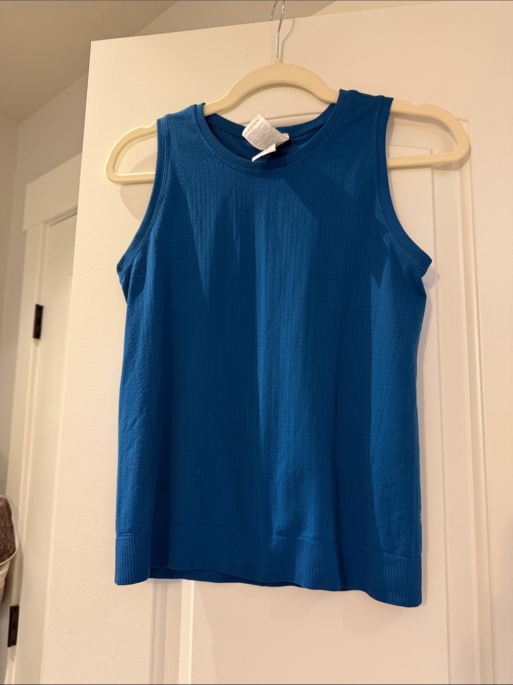 Athleta Bright Blue Ribbed Sleeveless Tank